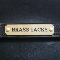 English leather headcollars, Brass nameplate engraving